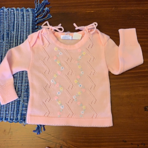 Little Angels - vintage sweater and pant set, 0-3 - Picture 2 of 6